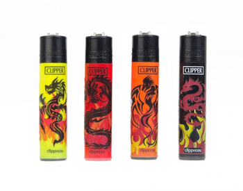 Зажигалка Clipper Dragon tatoo - Бренд Clipper - Магазин бонгов бонгшоп.рф
